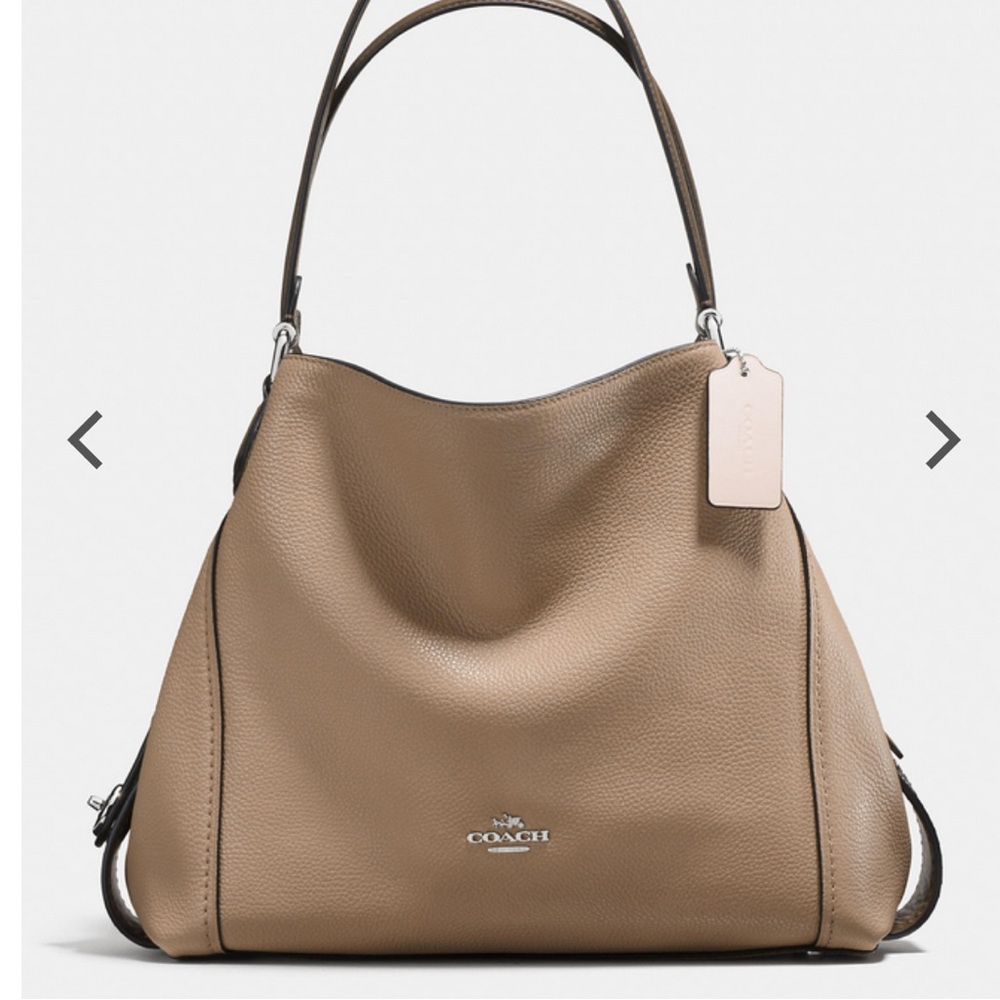 Coach Edie 31 stone color block Leather Women's Bag 57670